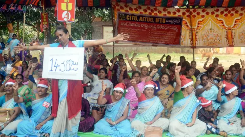 Anganwadi workers call off 42-day strike in AP, return to work