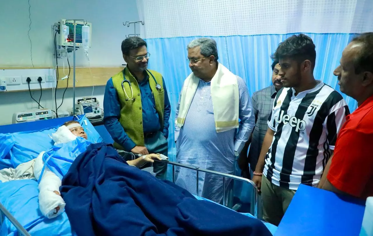 CM Siddaramaiah Meets Blast Injured, Asks Doctors To Treat Them Well