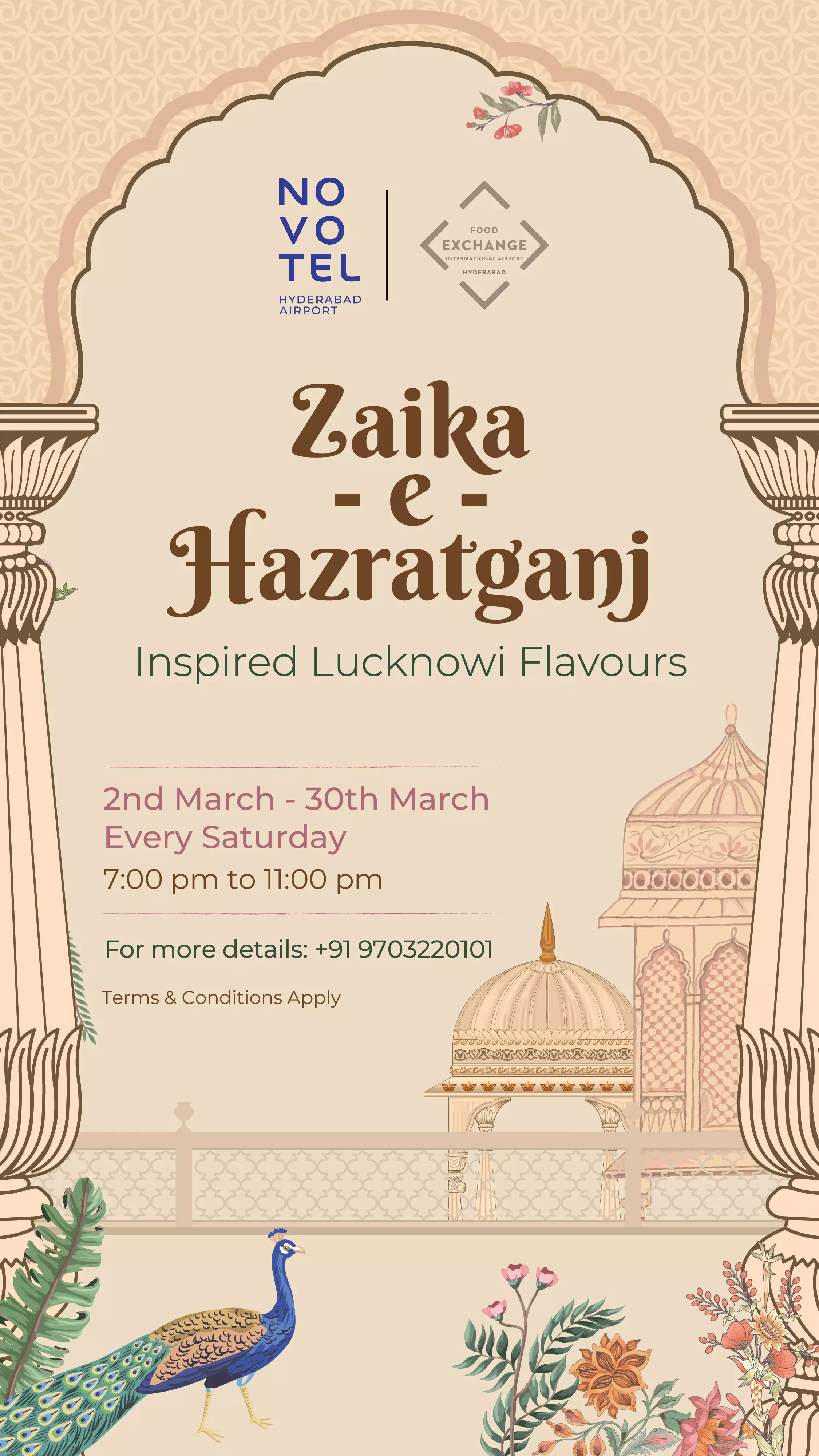 Lucknow Cuisine Zaika-e-Hazratganj at Novotel Hyderabad Airport