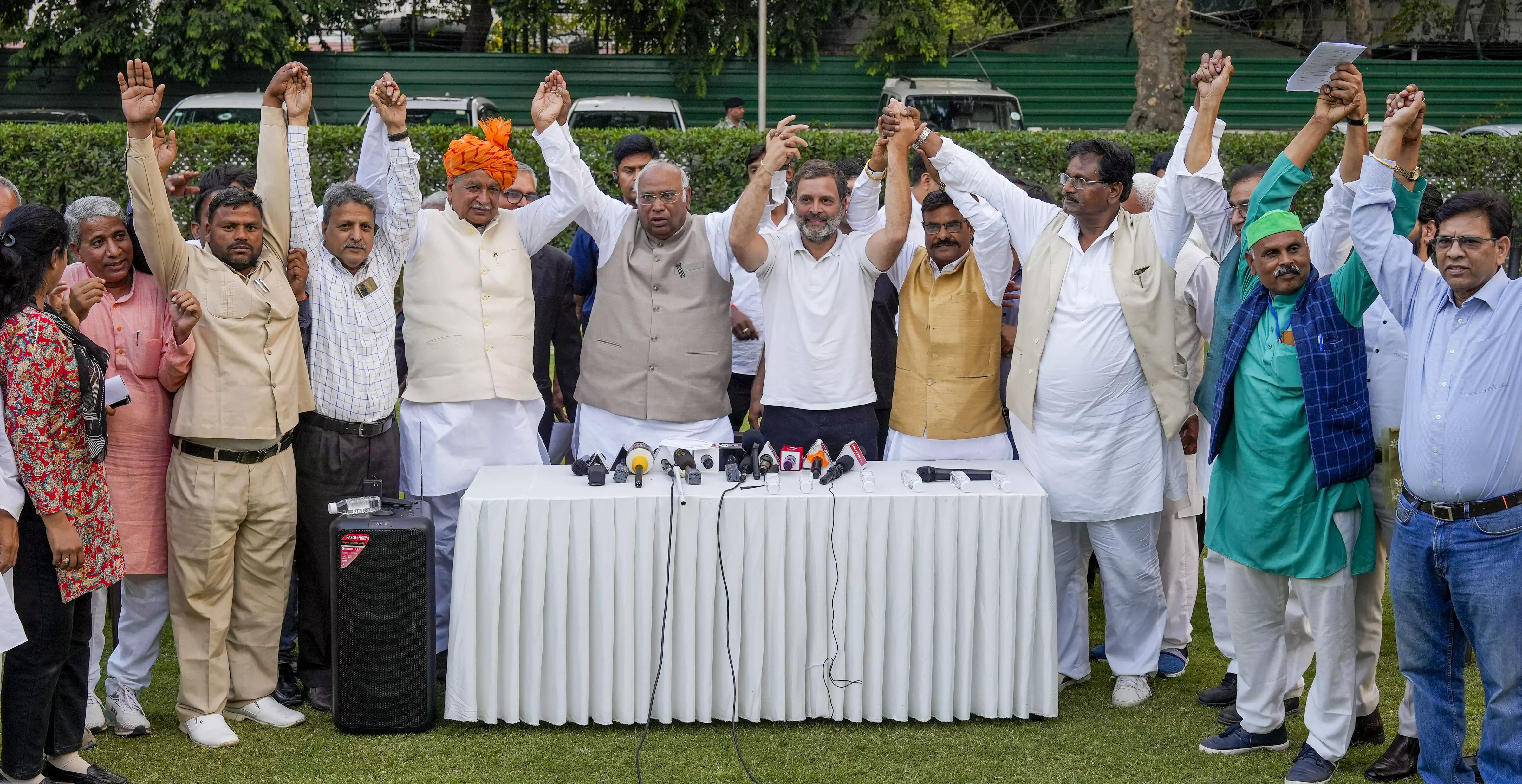 Heavy police deployment for INDIA bloc rally