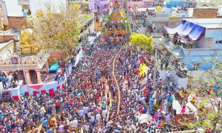 Kadiri Witnesses AP’s Biggest Lord Narasimha Chariot Festival