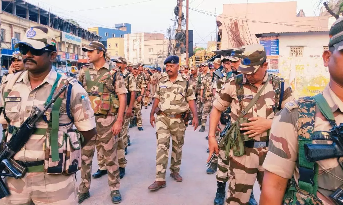 Armed Forces Conduct Flag March Ahead of Lok Sabha Elections