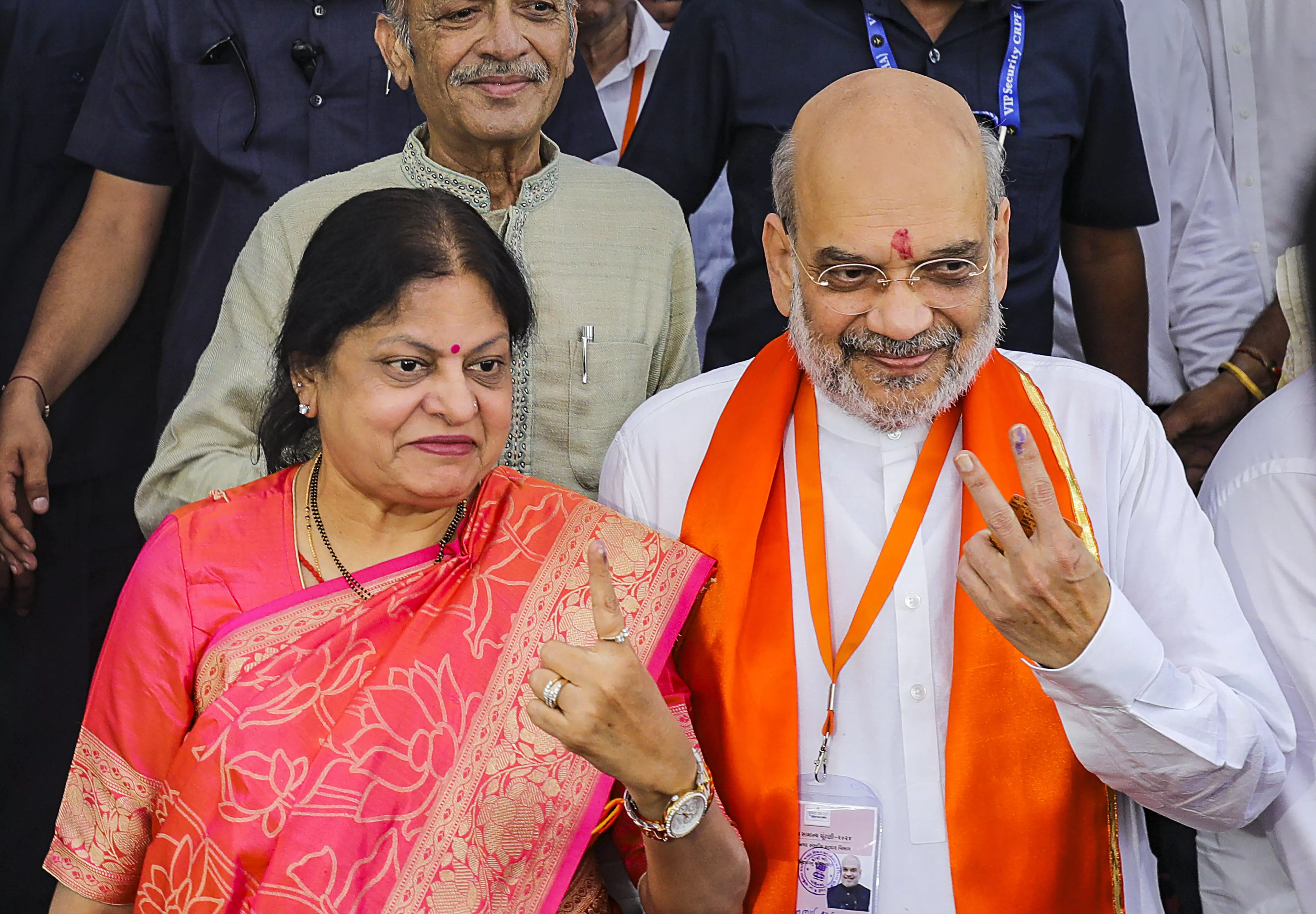 Amit Shah votes in Gandhinagar, urges people to elect stable govt