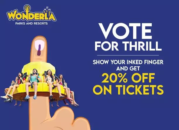 Cast your vote and get 20% off on Wonderla Hyderabad Park tickets