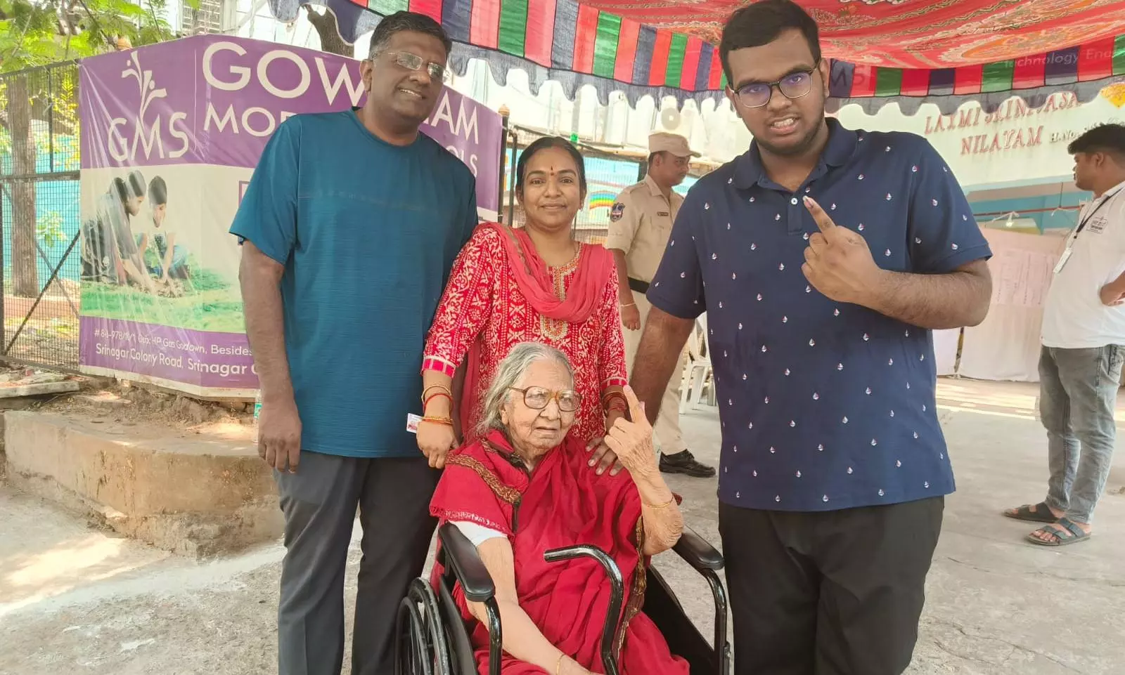 Three generations unite to cast vote in Hyderabad