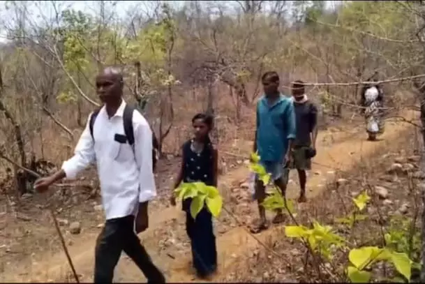 Penugollu villagers trek 16 kms muddy road and hilly-terrain to cast vote