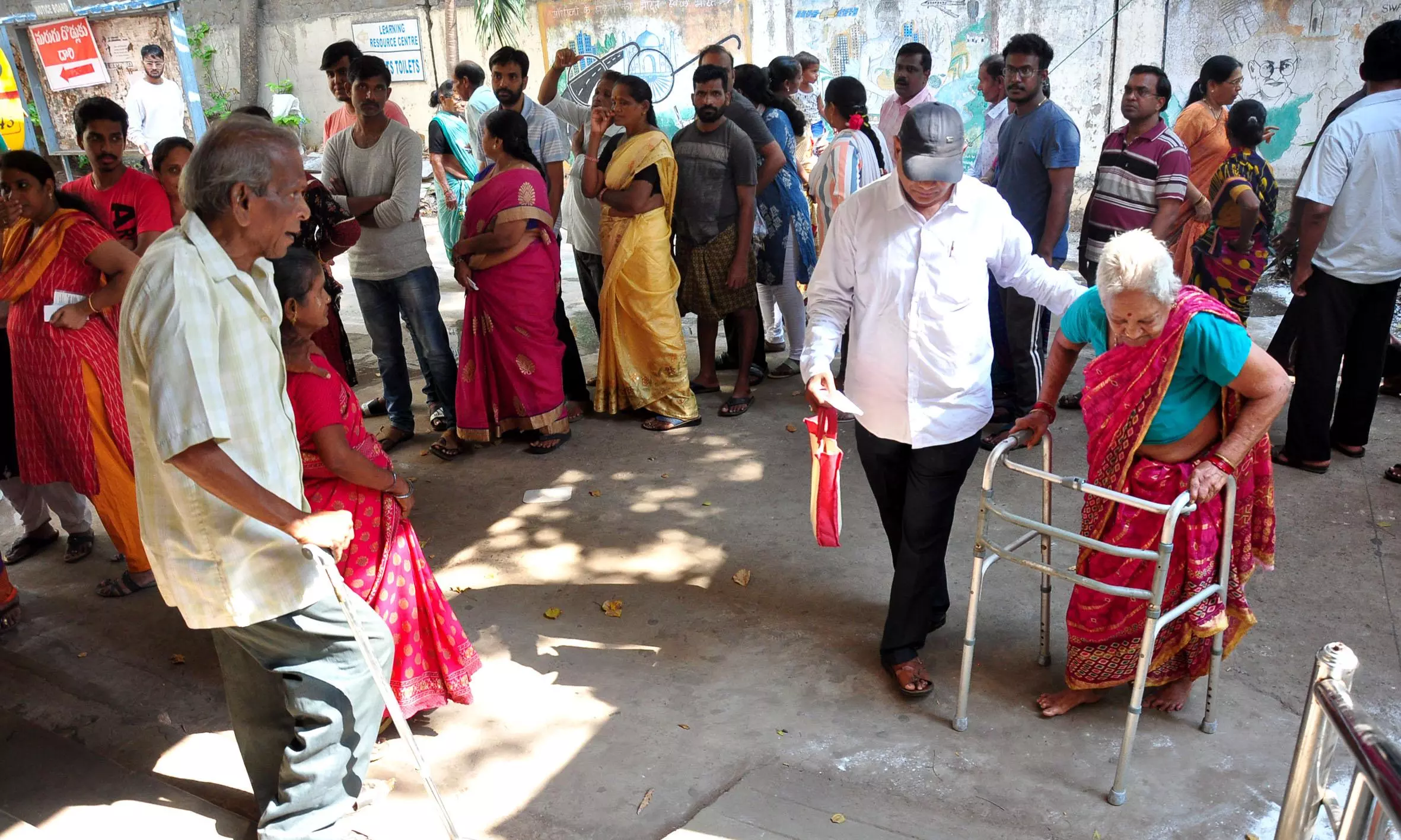 Elderly Defy Odds to Vote in AP Elections