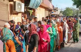 Voters from urban and suburban areas of Vijayawada turn out in large numbers