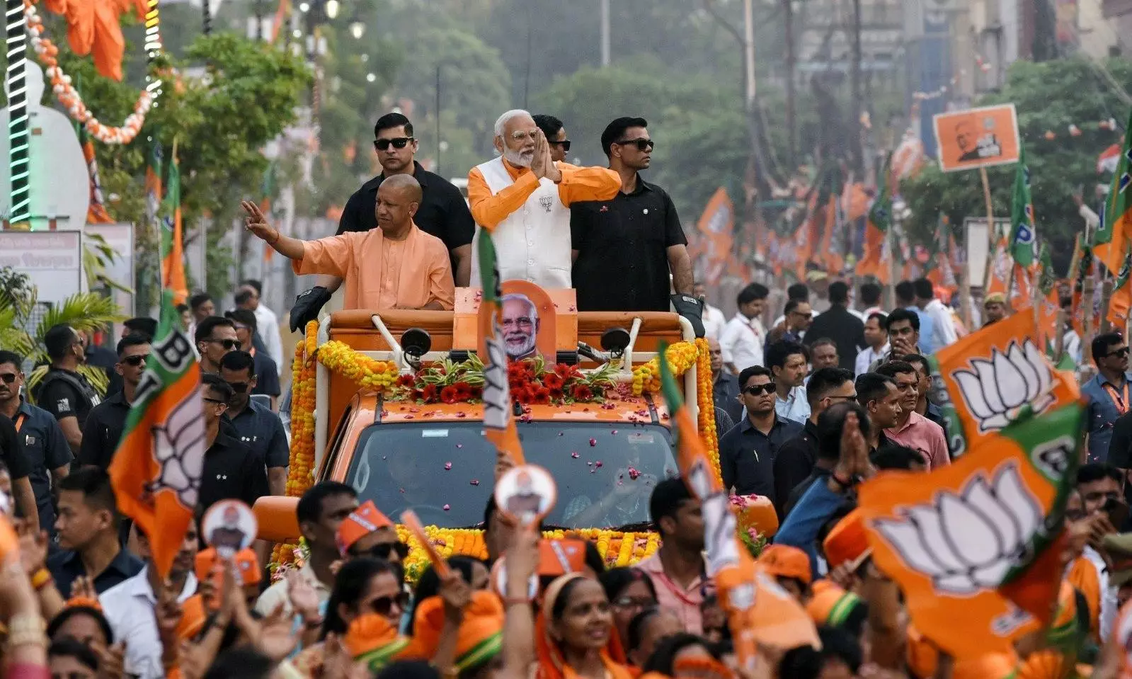 PM Modi Leads Grand Roadshow in Varanasi Before Nomination Filing