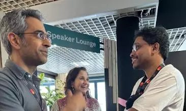 Delhi Crime Director Richie Mehta Spotted At The Cannes Film Festival Speaking To Akshay Parvatkar