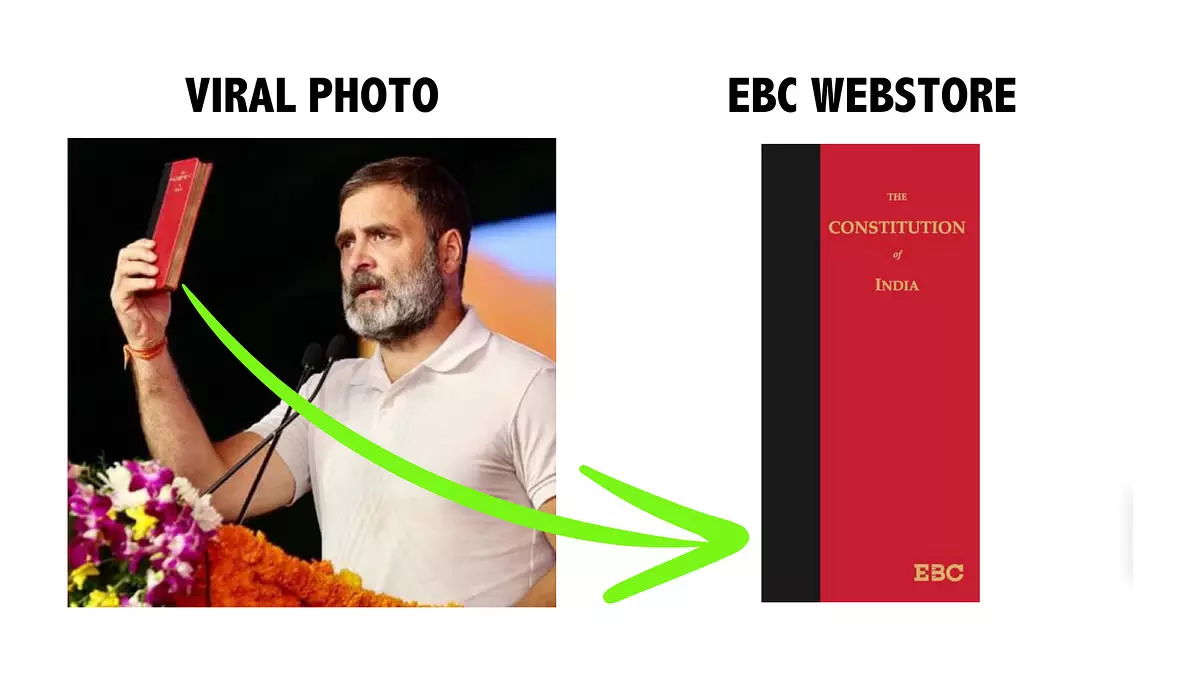 Fact Check: This Photo Does Not Show Rahul Gandhi Holding Chinas Constitution