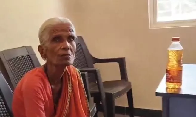 Elderly Woman Protests with Petrol Over Land Dispute in Narayanpet