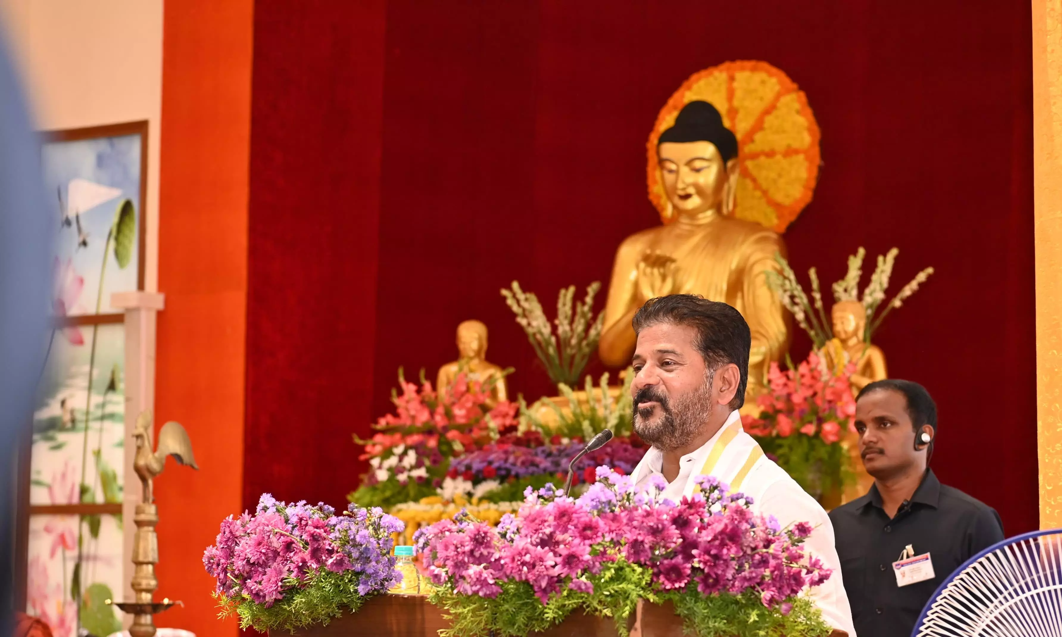 Buddha Purnima: CM Revanth visits Mahabodhi Vihara in Secunderabad