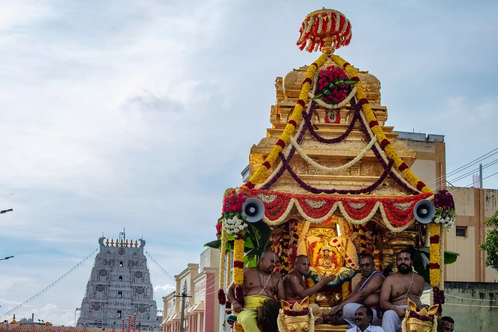 Devotees Rejoice As Mammoth Wooden Chariot Rolls in Govinda Namam
