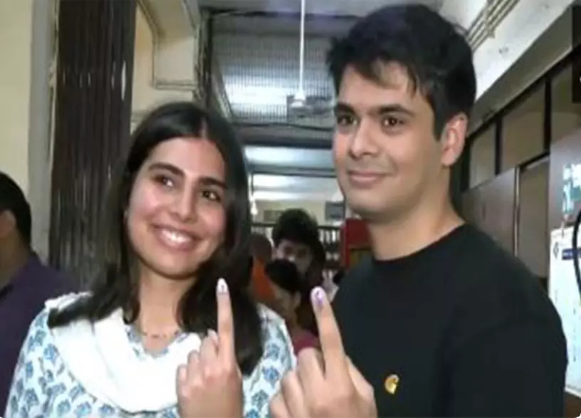 Congress Priyanka Gandhi Vadras children cast their votes, urge everyone to exercise their rights