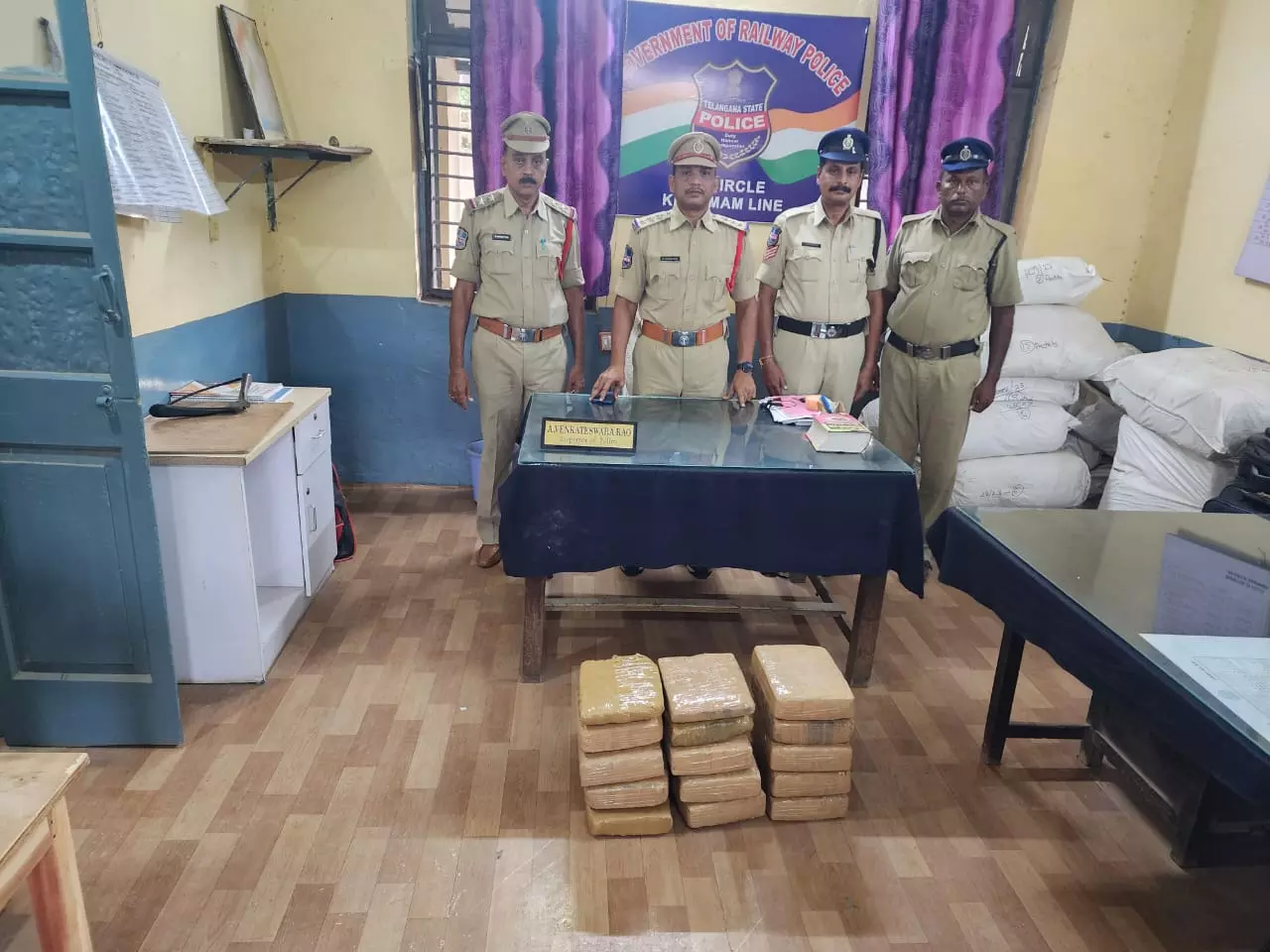 Police seize 28 kgs marijuana at Khammam railway station