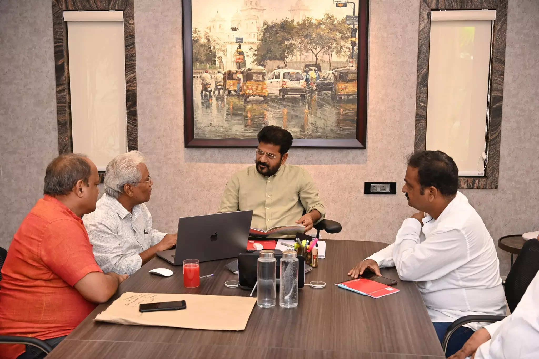 CM Revanth Meets Artist Rudra Rajesham, Discusses New State Symbol