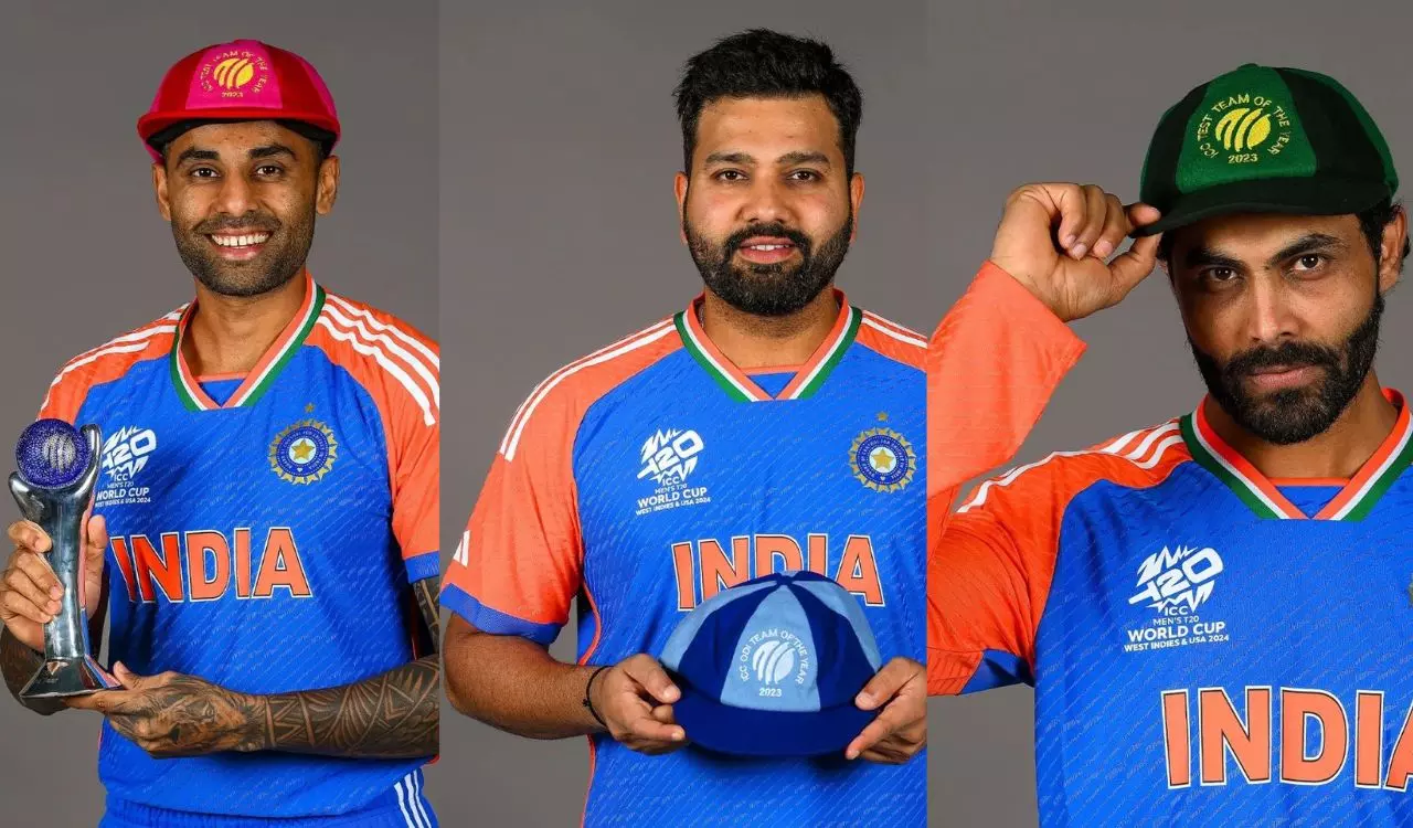 ICC presents awards to team India players