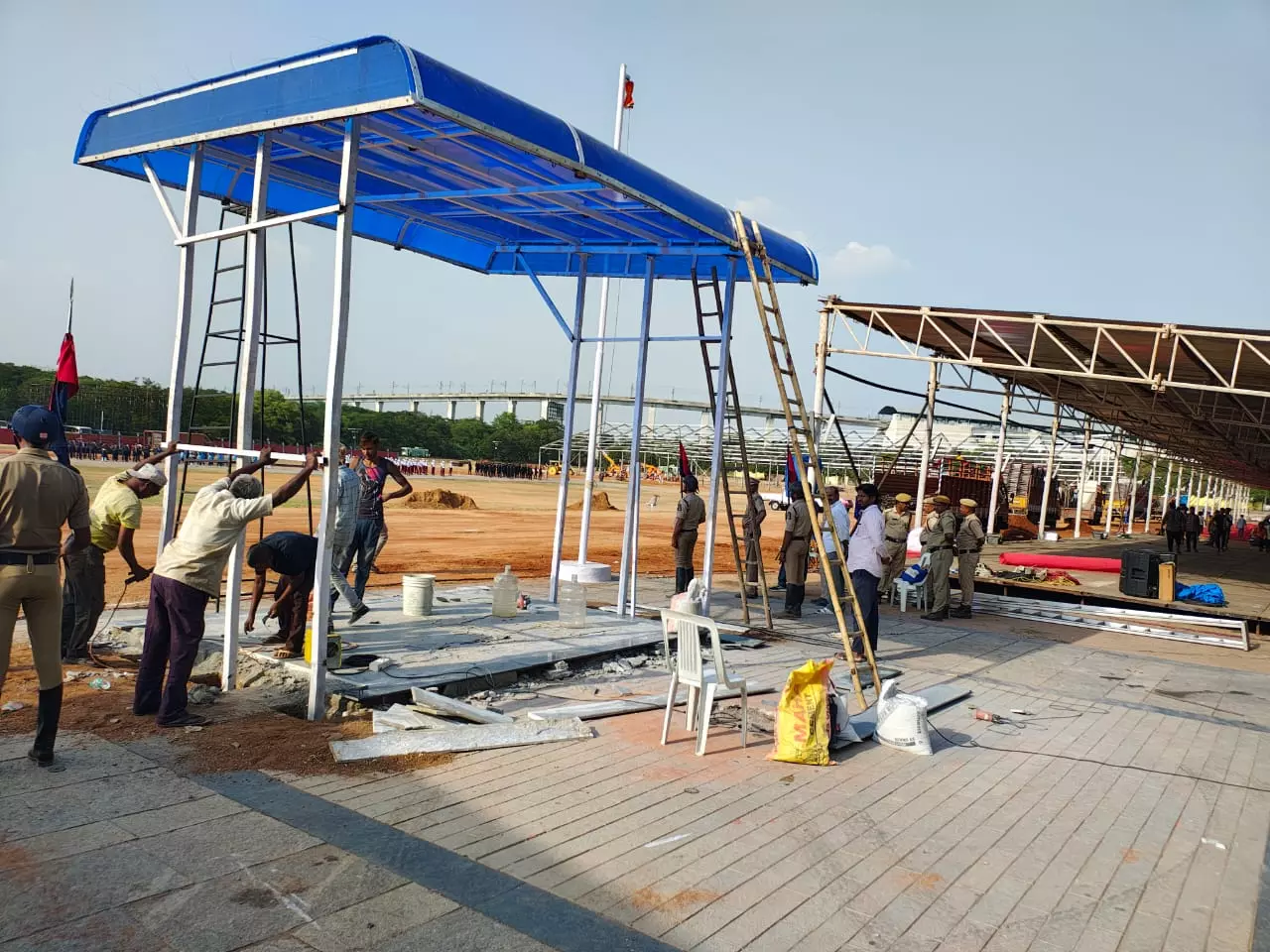 Brisk arrangements for State Formation Day celebrations at Parade Ground