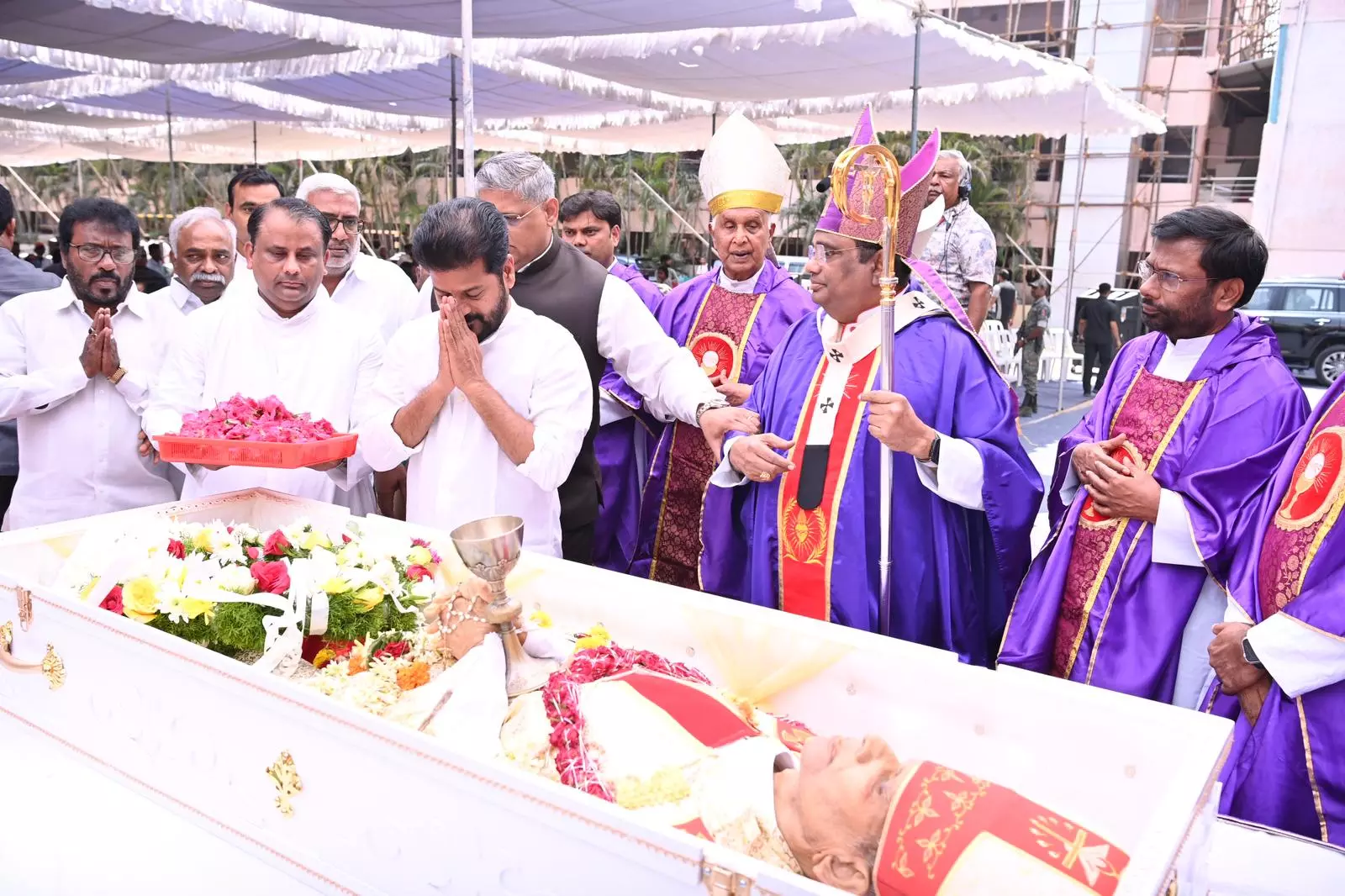 CM Revanth Reddy pays tribute to Archbishop Thumma Bala