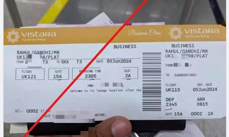 Fact Check: Edited Photo of Boarding Pass to Bangkok Falsely Linked to Rahul Gandhi