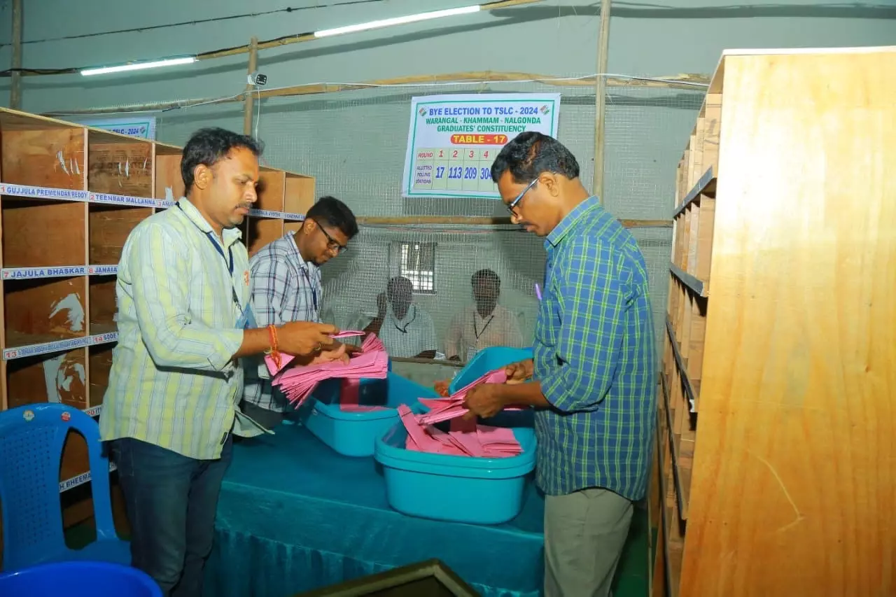 Counting Underway for Warangal-Khammam-Nalgonda Graduates By-Election