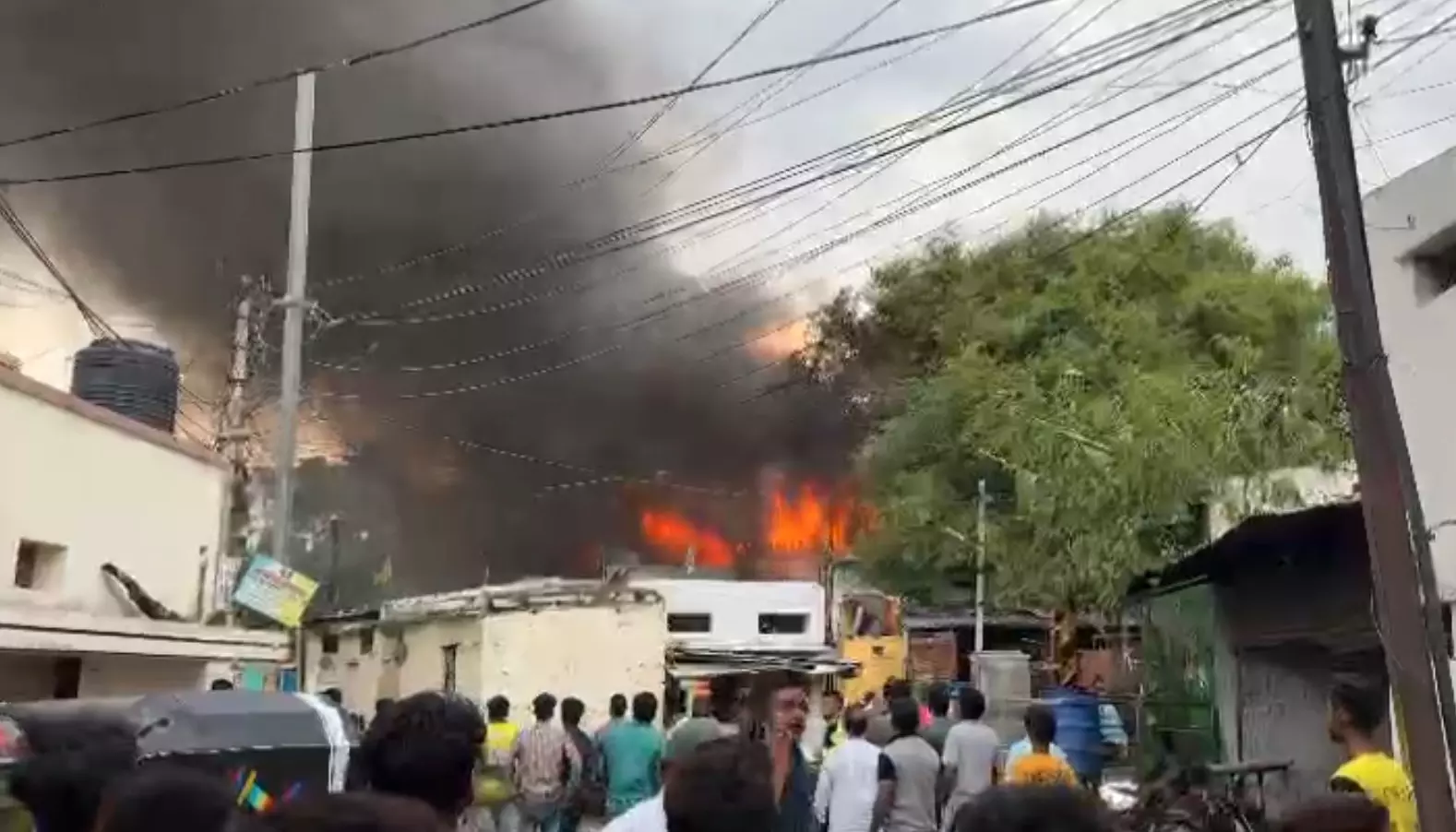 Furniture godown gutted in fire accident in Nampally