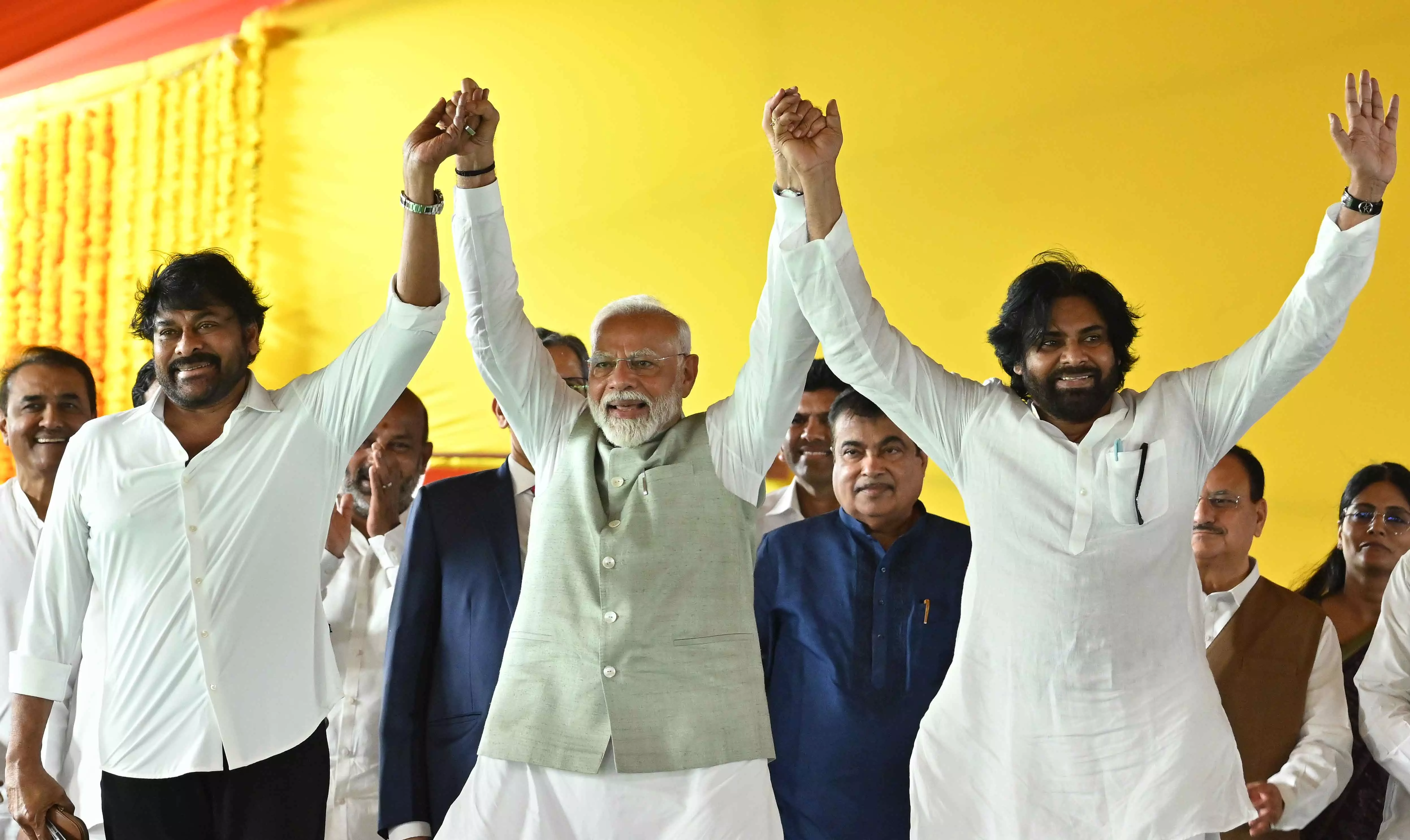 Modi’s Bonhomie With Mega Brothers Hogs Limelight