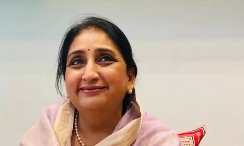 Ajit Pawars wife Sunetra Pawar files papers as NCP candidate for Rajya Sabha polls