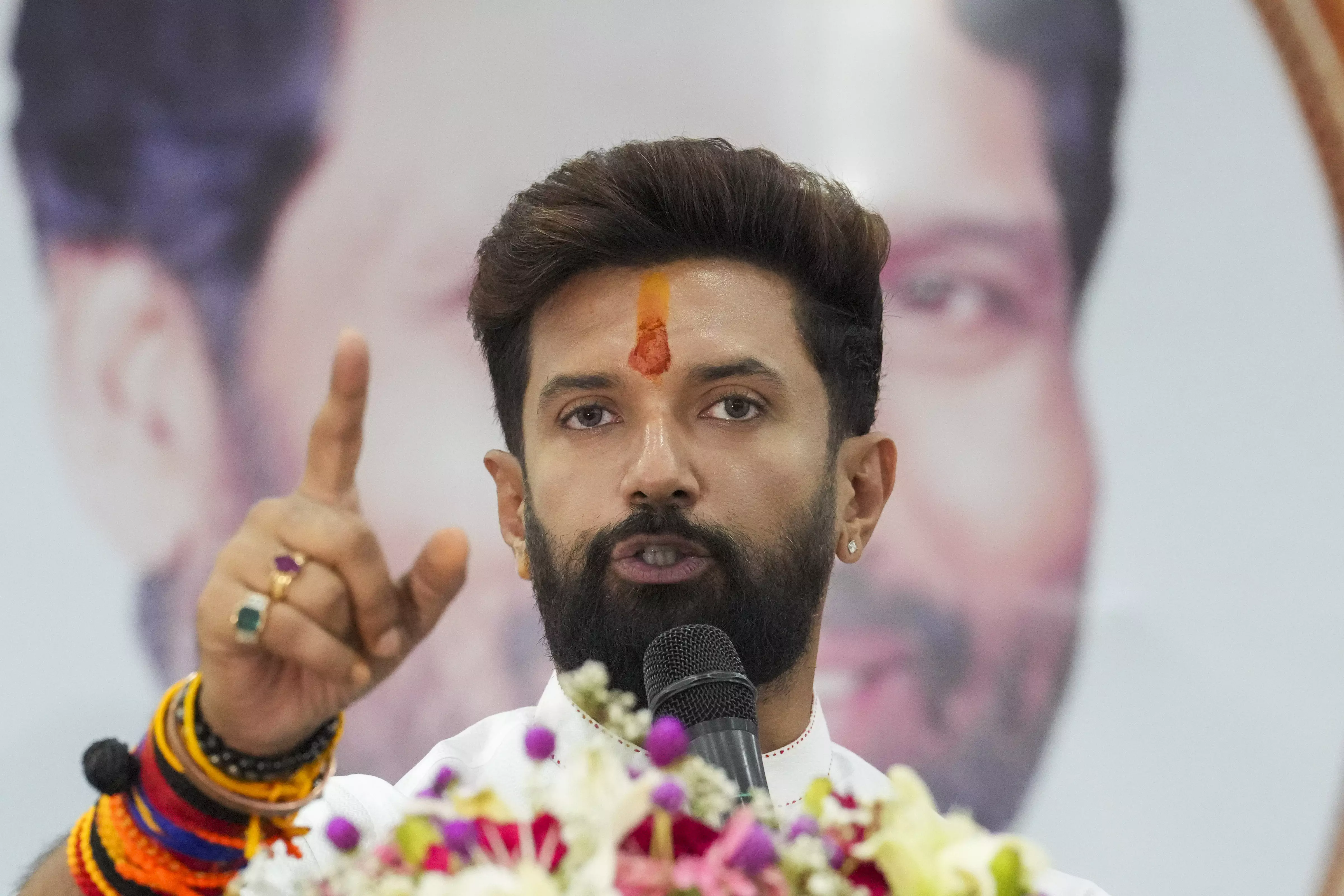 On anniversary of LJPs split, Chirag Paswan swears its MPs to lifelong dedication to party