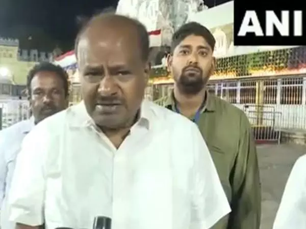 Union minister HD Kumaraswamy offers prayers at Tirumala temple