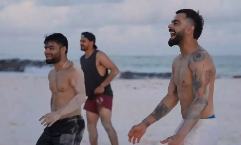 Watch: Indian Players indulge in volleyball game at Barbados beach