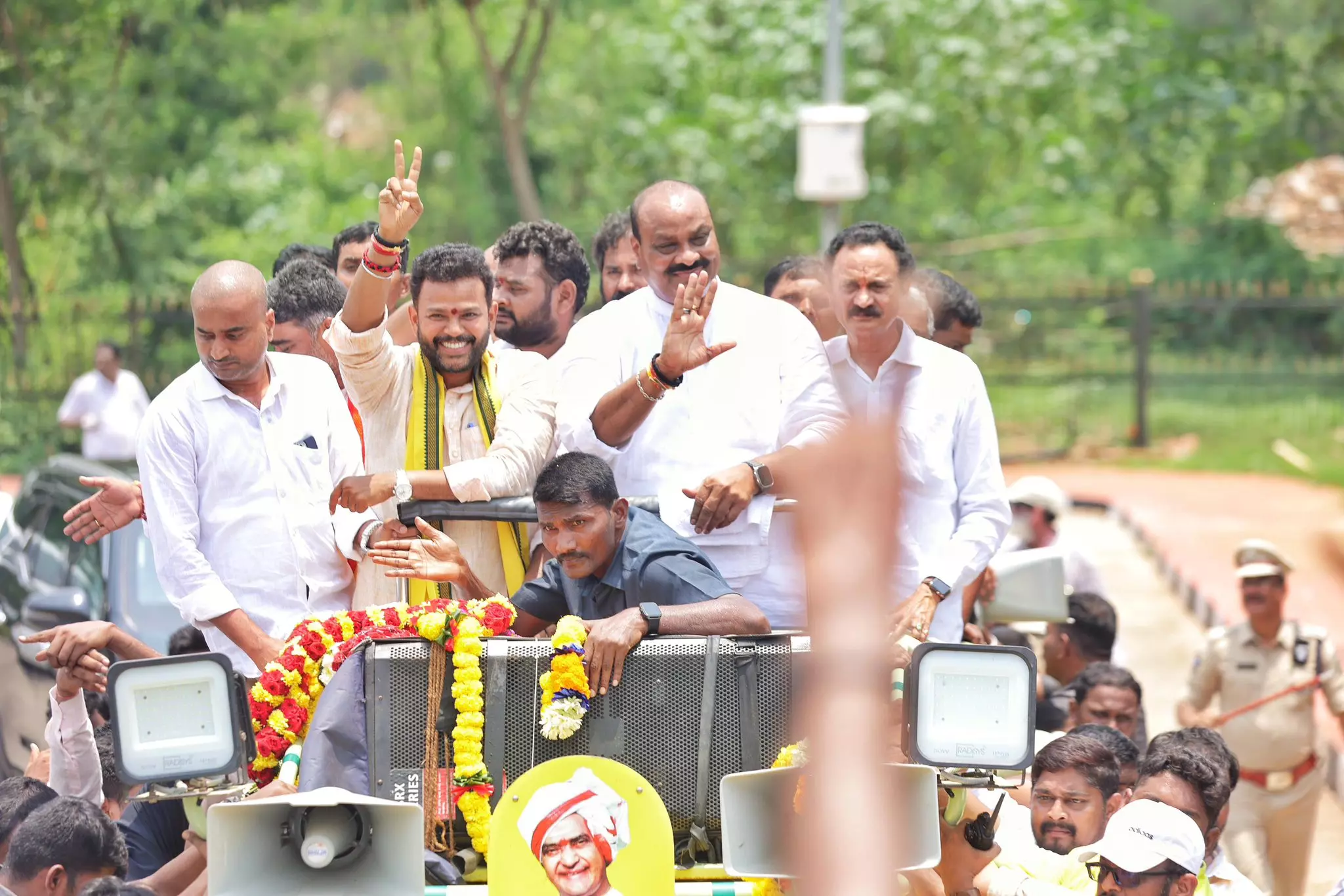 Roadshow by Ram Mohan Naidu and Atchannaidu in Srikakulam