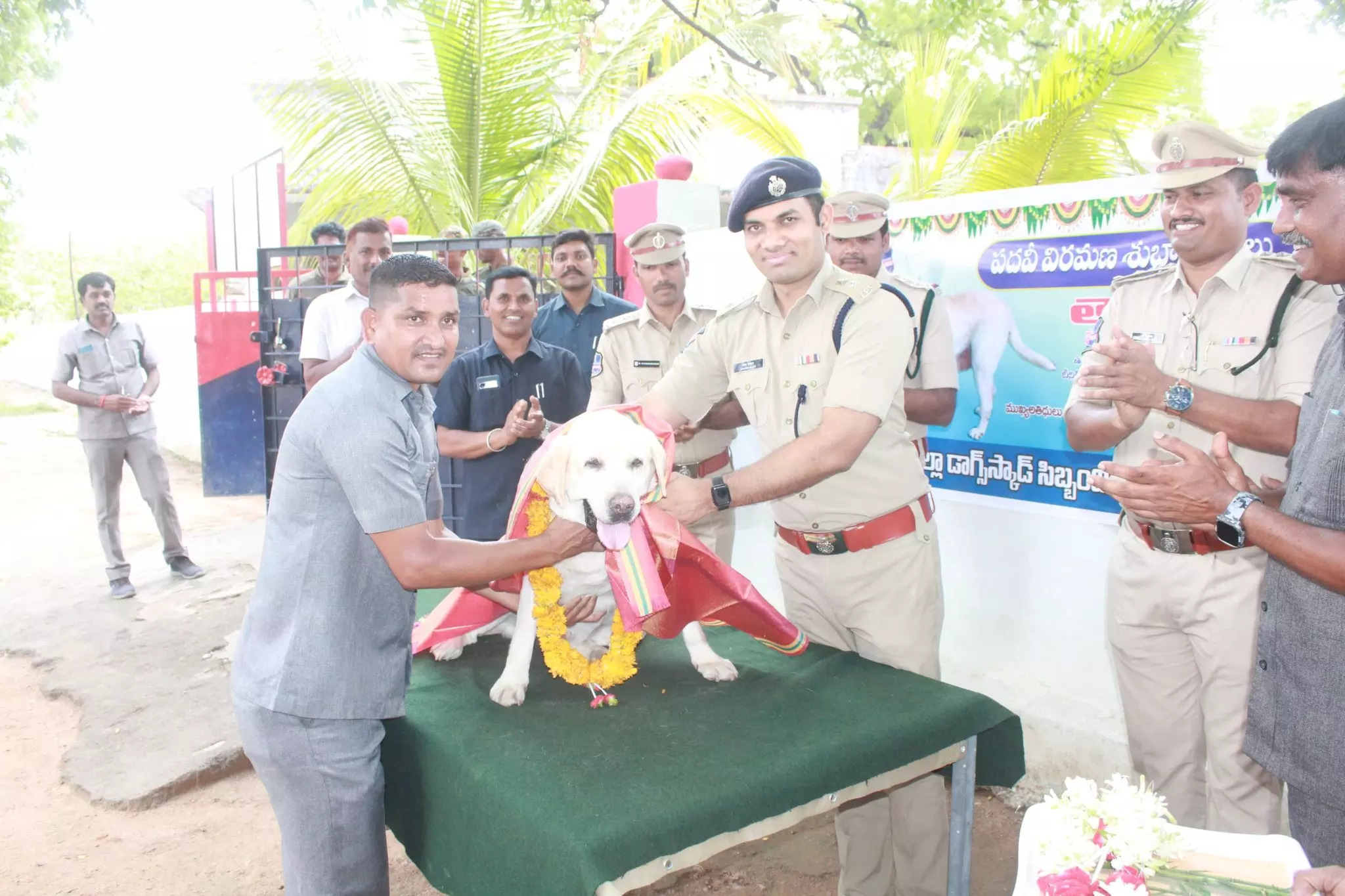 Video: Adilabad Police Celebrate Dog Squad Member Taras Retirement