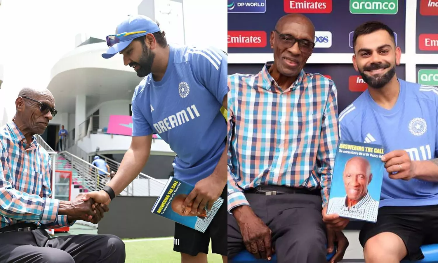 T20 World Cup: Sir wesley hall meets team India, tells Kohli hes the greatest