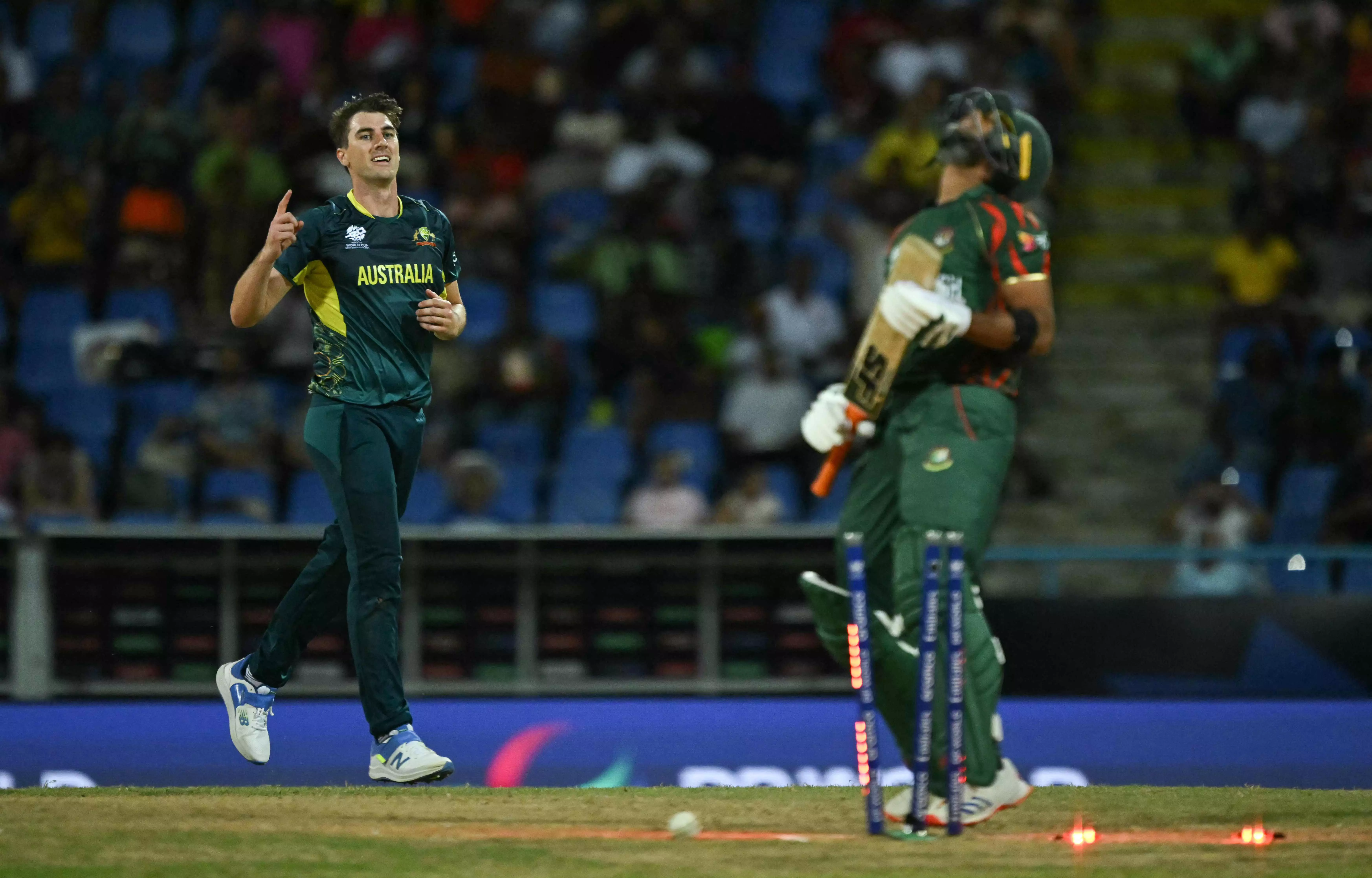 Australias Pat Cummins takes first hat-trick at T20 World Cup 2024