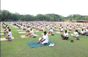 Cyberabad police celebrate yoga day