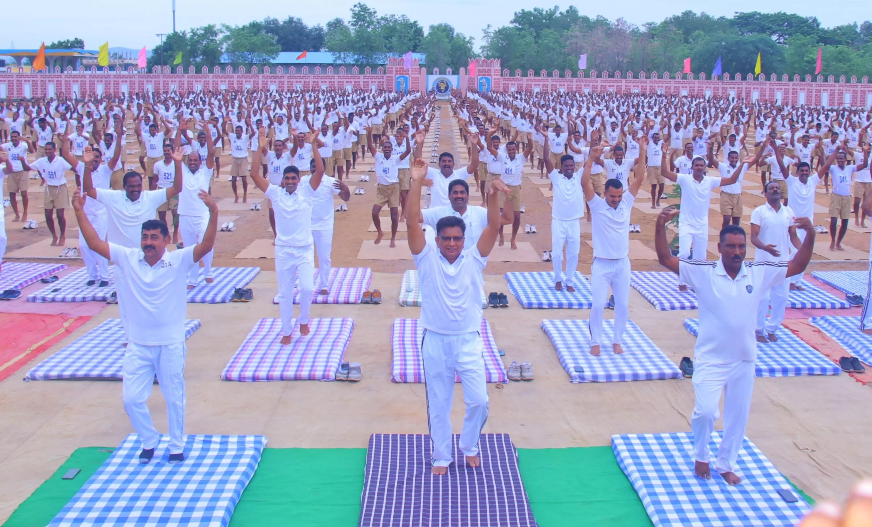 AOL Celebrates Yoga at DGP Office in Hyderabad