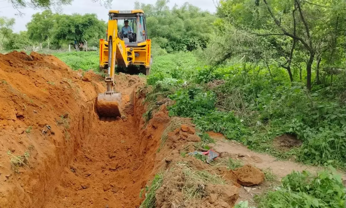 HMDA Fencing Land / Trenches Being Laid at Entry Points