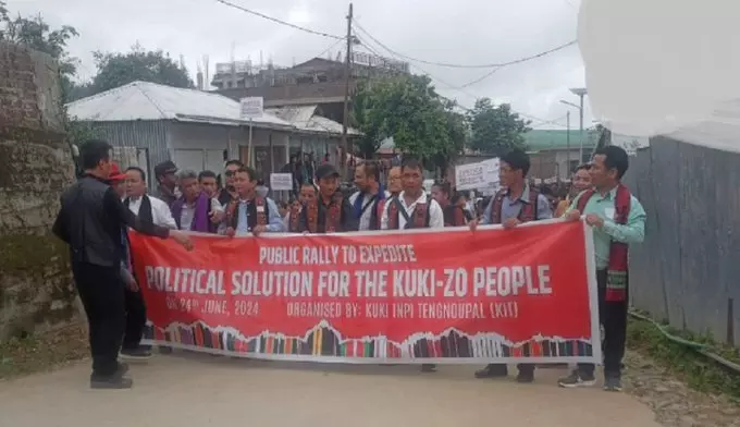 ITLF Stages Massive Rally in Manipur Demanding Separate Union Territory for Kuki-Zo Community