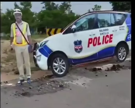 Police cutouts on highways to prevent accidents