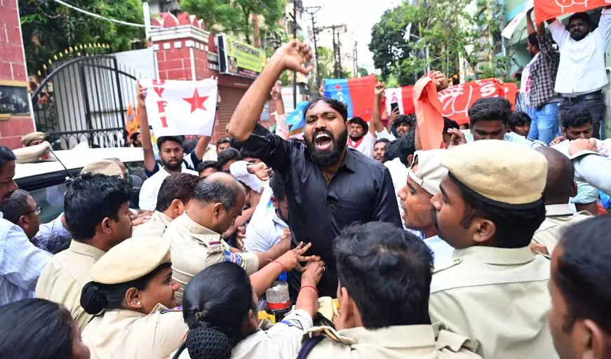 NEET fiasco: Police foil students’ unions protest at Kishan Reddy’s house