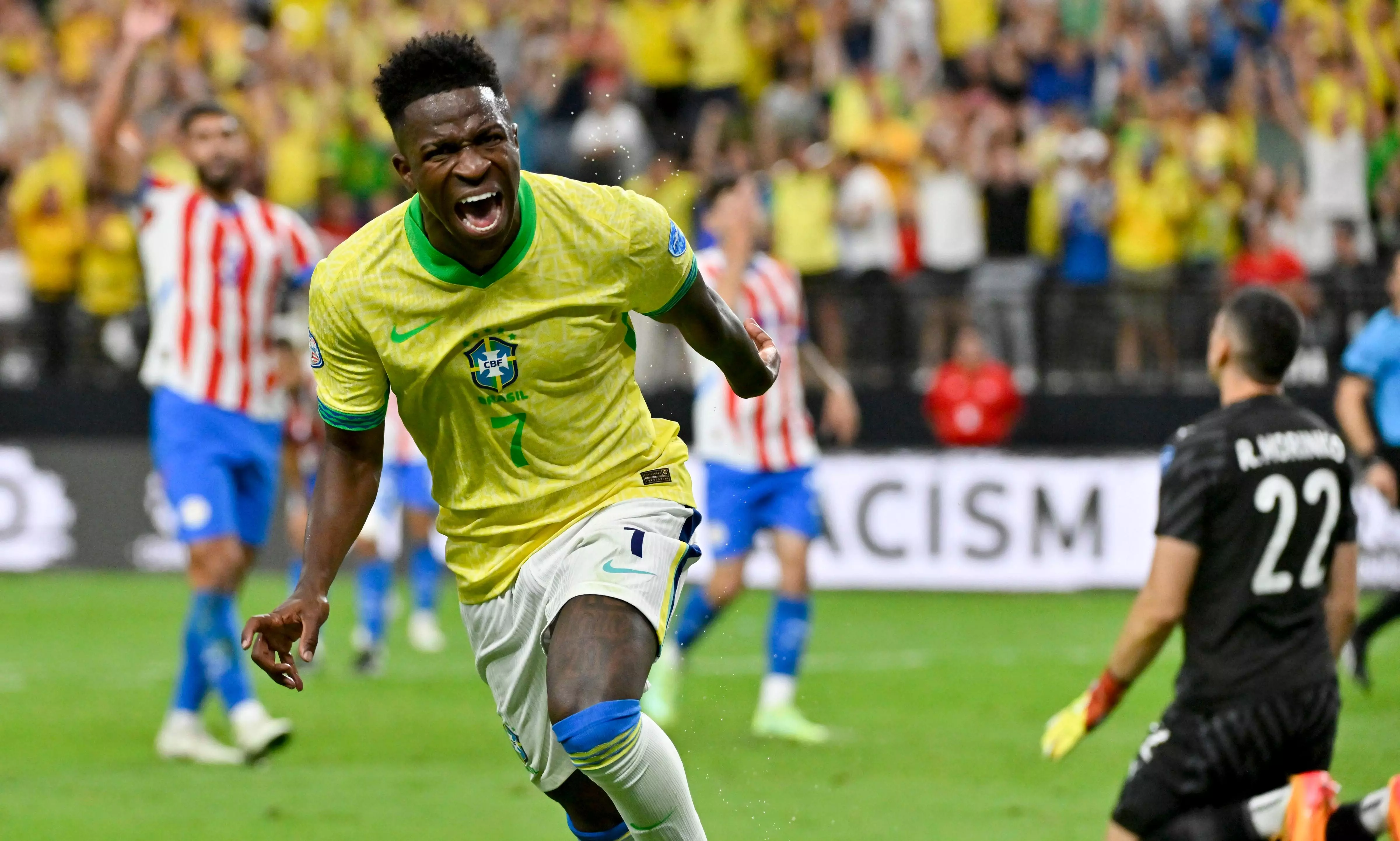 Copa America 2024: Vinícius Júnior scores twice to lead Brazil to 4-1 win over Paraguay