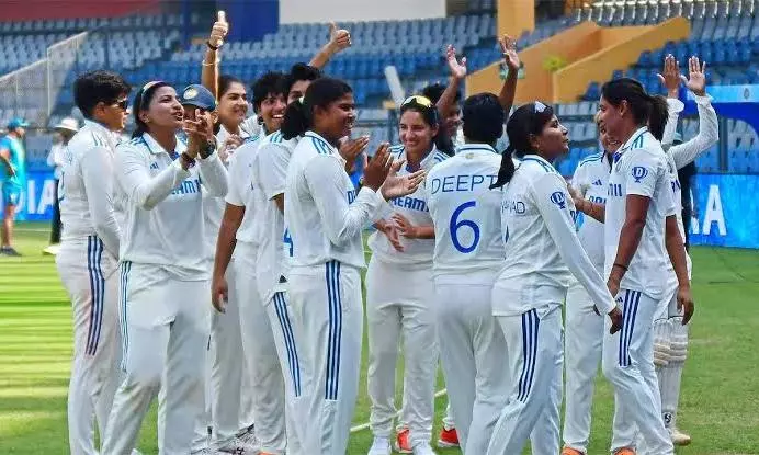 India Record Highest-Ever Team Total in Womens Test Cricket