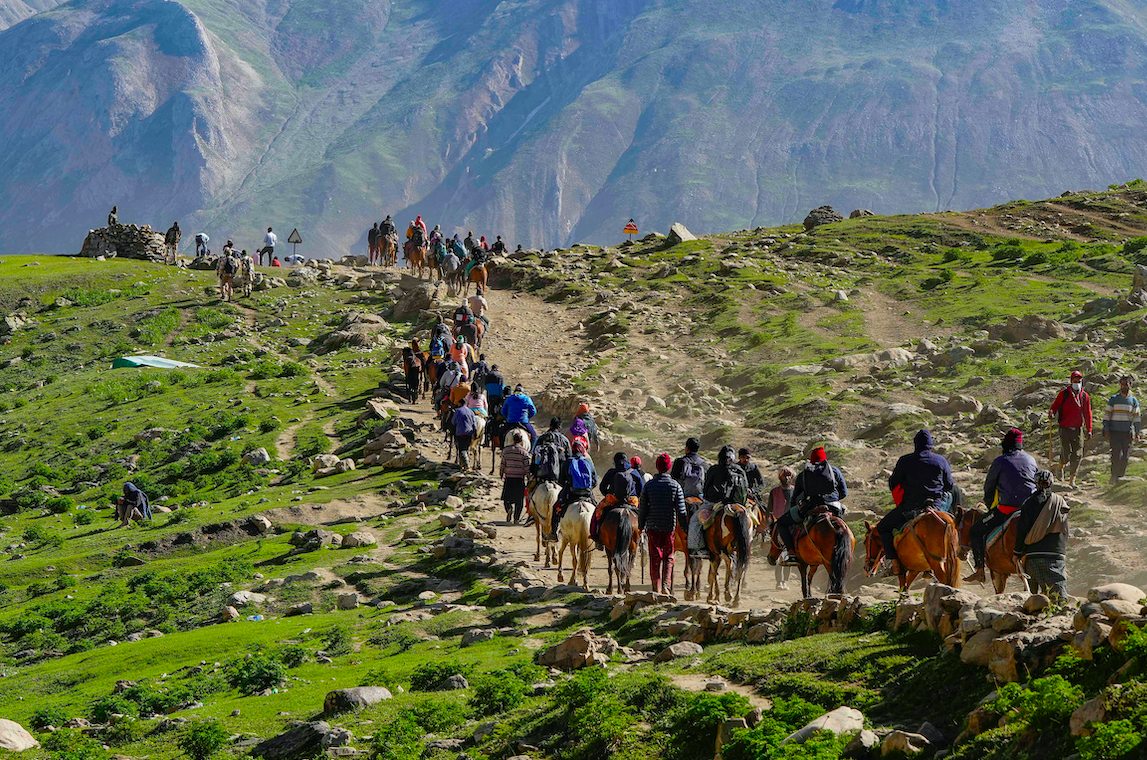 Amarnath Yatra begins: Thousands of devotees reach cave-shrine amid chants of ‘Bham Bham Boley’