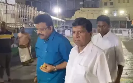 Sri Lankan Minister Wijeyadasa Rajapakshe Offers Prayers at Tirupati