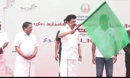 Tamil Nadu CM M K Stalin flags off TTDC buses