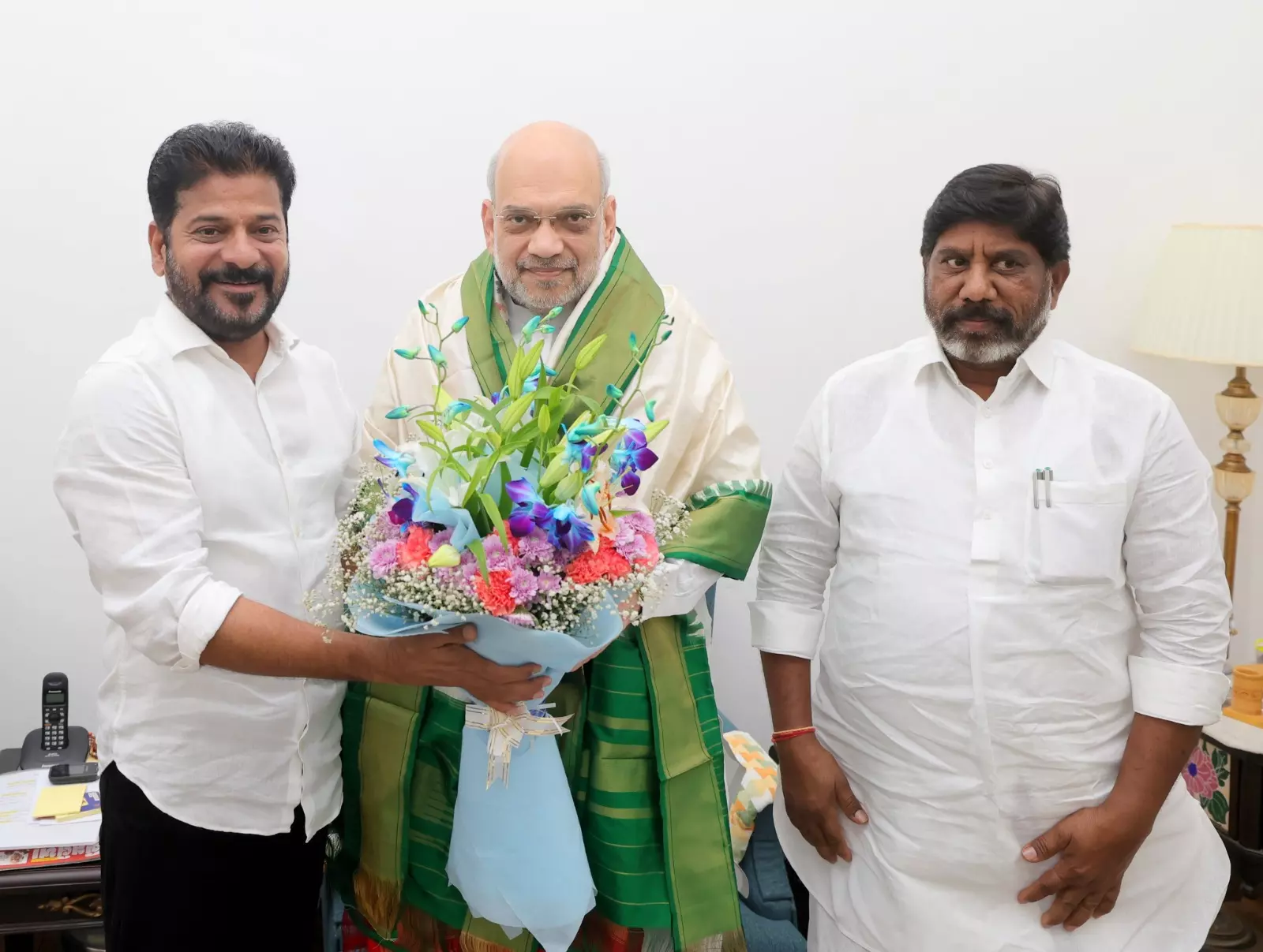 Telangana CM Revanth, Deputy CM Bhatti Meet Amit Shah