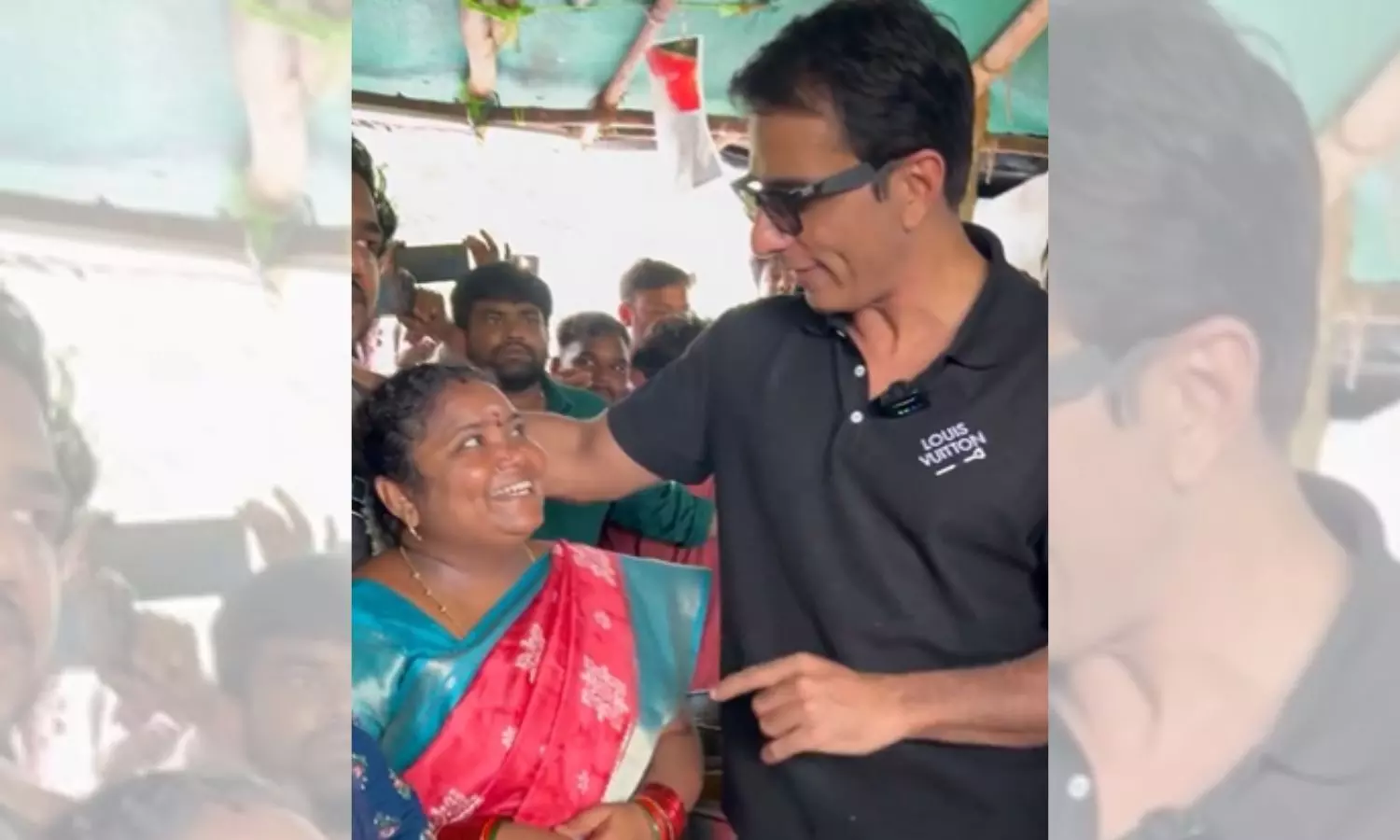 Sonu Sood Visits Viral Internet Sensation Kumari Auntys Food Stall in Hyderabad