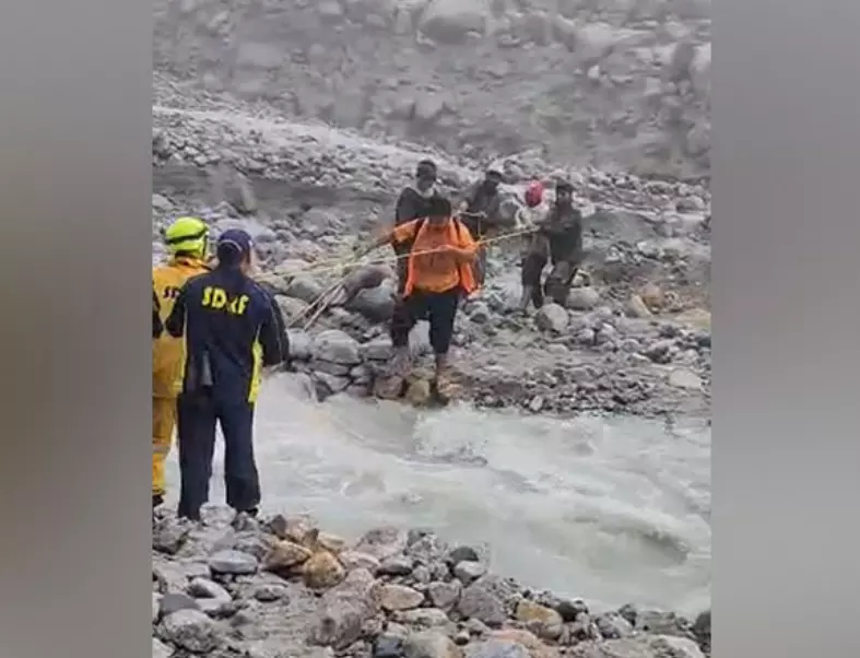 Temporary bridge collapse in Uttarakhand leaves pilgrims stranded, two washed away